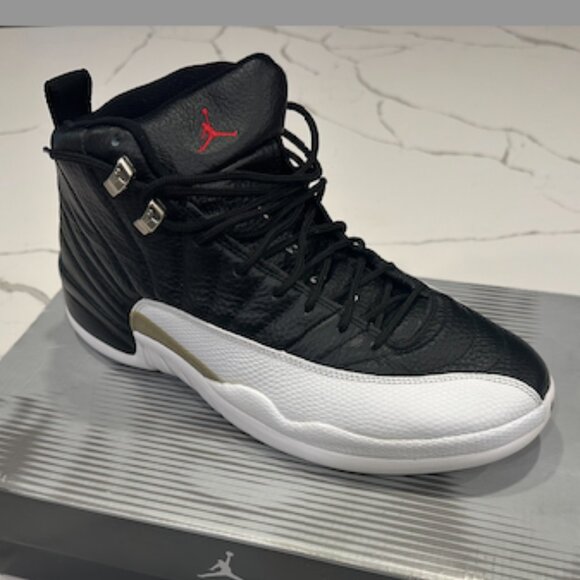AIR JORDAN XII RETRO 12 (2004)  MENS 11 NEW  "Playoffs" Black/White - Picture 6 of 13